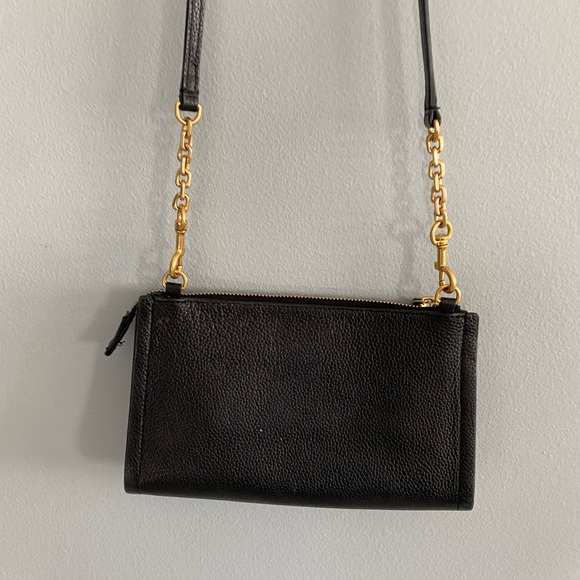Tory Burch Bags Tory Burch Mini Everly Black Leather Crossbody Bag